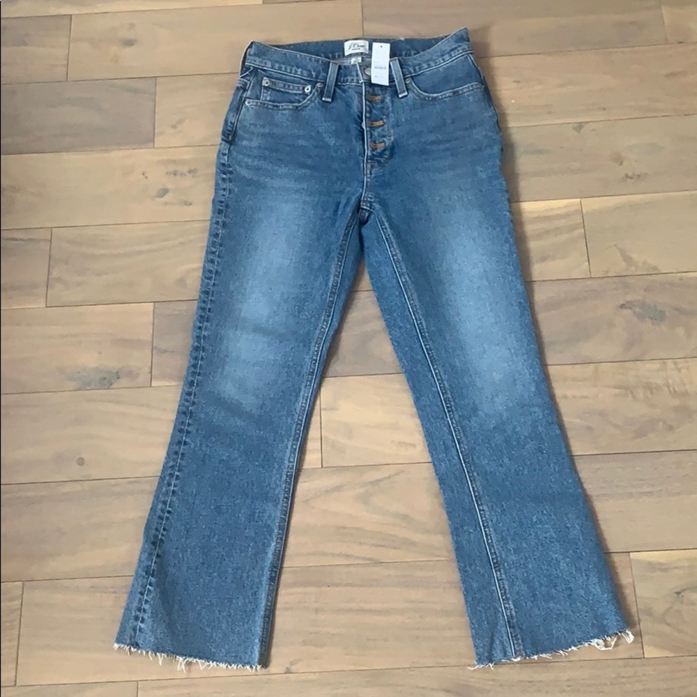 J.Crew 9" DEMI-BOOT CROP JEAN IN BLUE LAGOON WASH